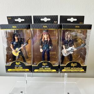 GUNS N' ROSES 3 Piece Funko GOLD Set Slash Axl Rose Duff McKagan
